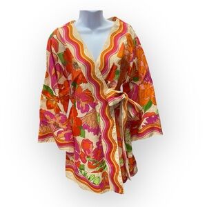 -F FARM RIO Beige Spring Affair Euroflax™ Premium Linen Mini Dress